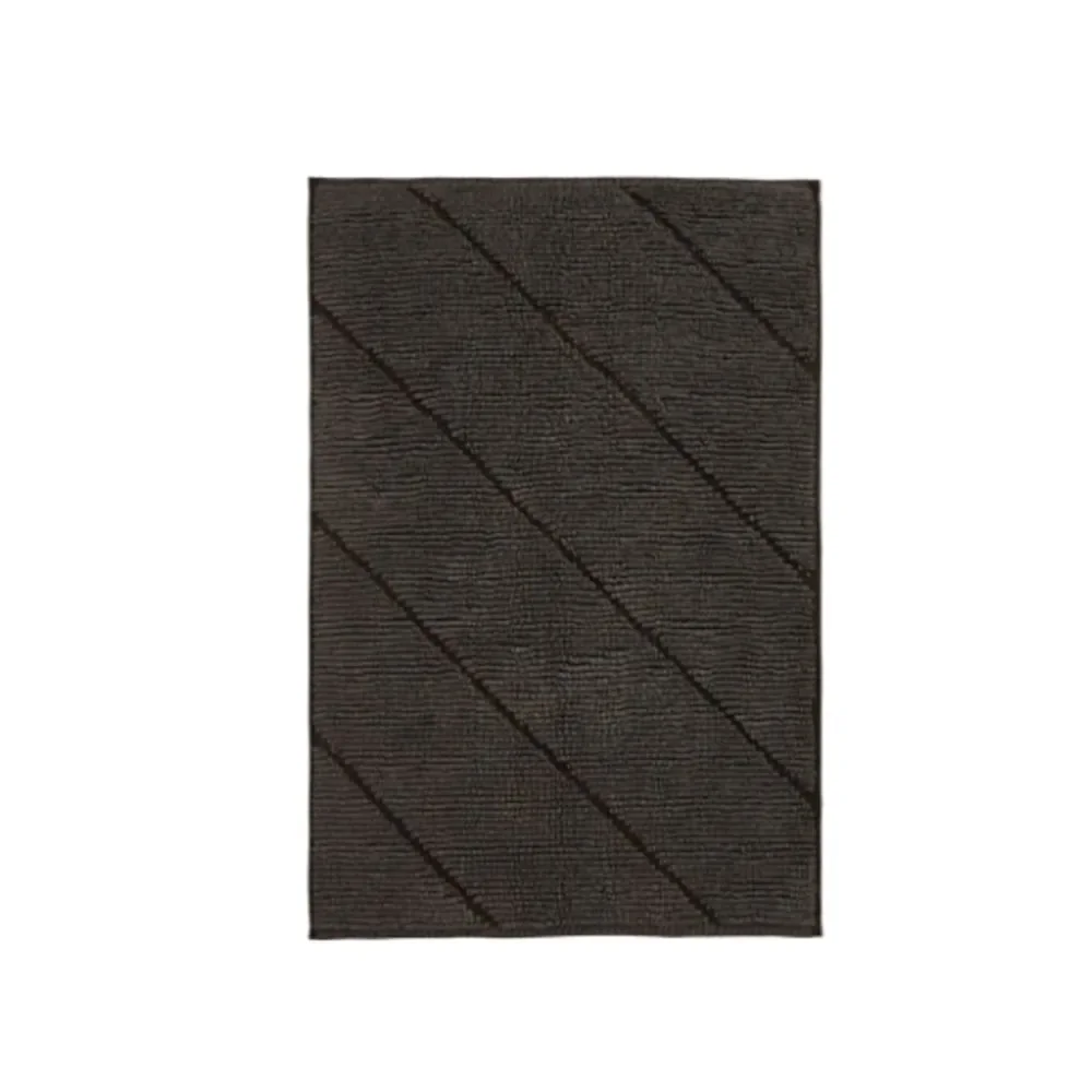 Nordstrom Reversible Cotton Blend Bath Mat, Size One Size - Black 20